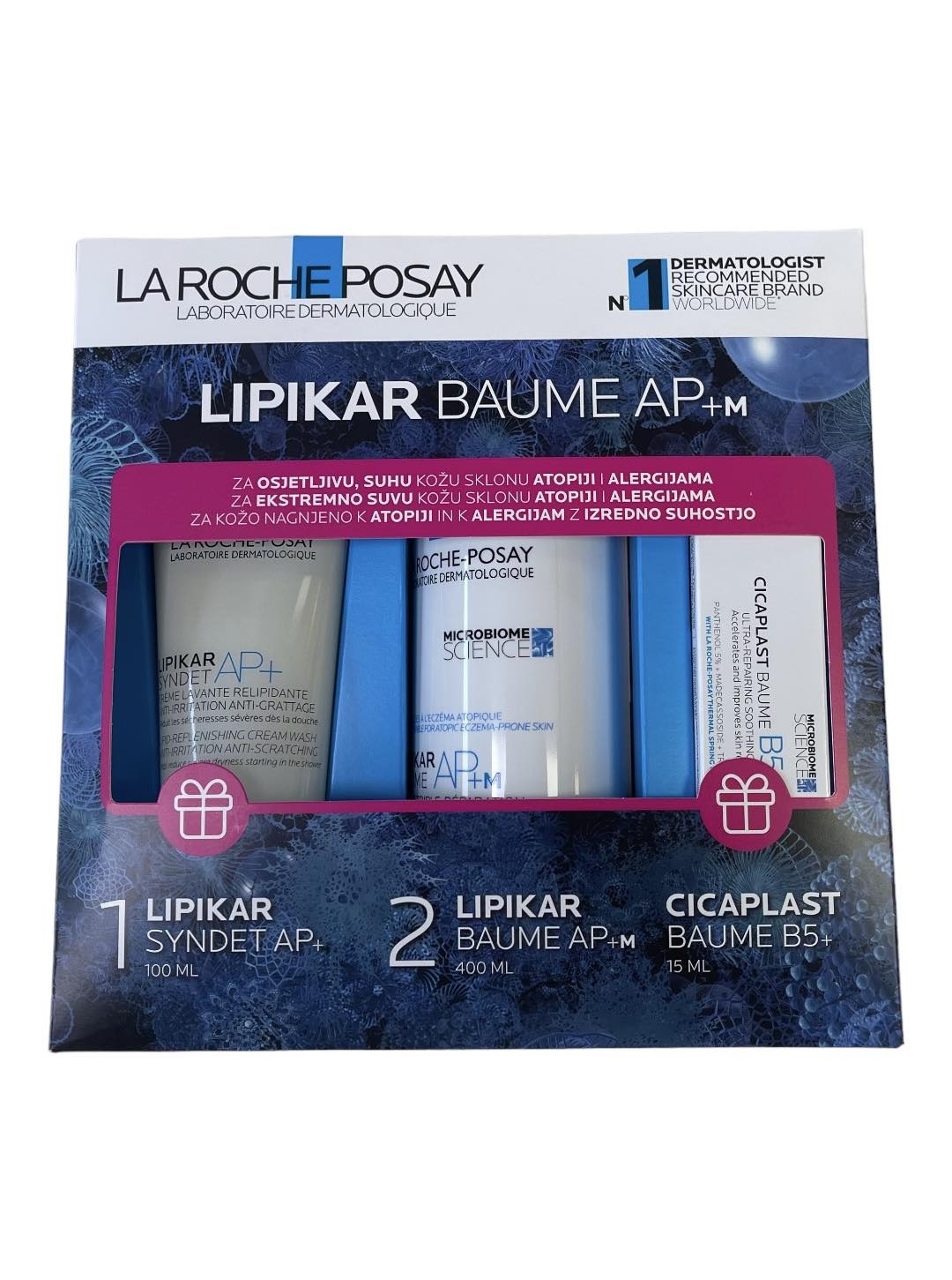 La Roche Posay paket Lipikar baume+syndet+cicaplastB5